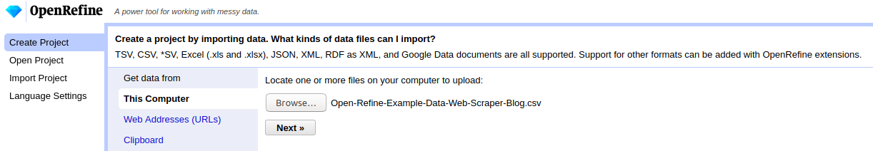 Data-Transformation-Open-Refine-Create-Project-Web-Scraper-Blog